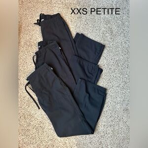 Black XXS Petite Scrub Bottoms